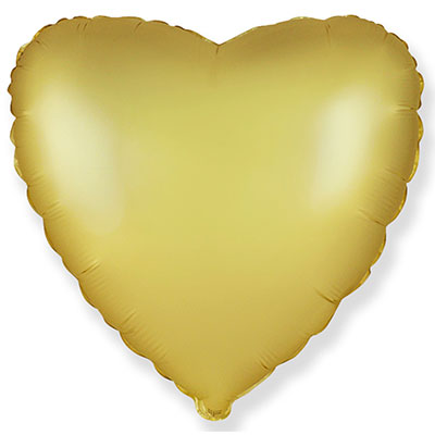 Шарики из фольги Шарик Сердце 45см Сатин Gold