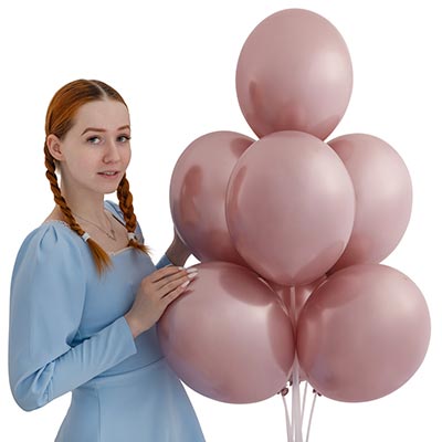 Шарики из латекса Шарик 32см, цвет 606 Хром Rose Gold