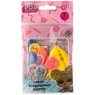 Наборы в упаковках Шары 30см Куклы ЛОЛ, 5шт