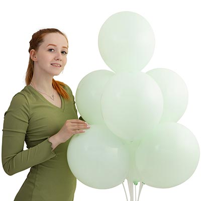 Шарики из латекса Шары 30см макарун салатовые ВесёлаяЗатея