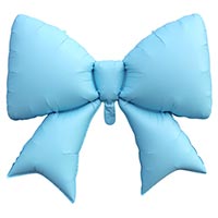 Шар фигура Бант голубой сатин