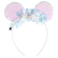 Мышонок Ободок светящийся Уши Мышонка пайетки 1501-7011