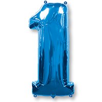 Шарик цифра "1", 101см Blue