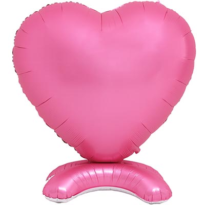 Валентинов День Шар напольный Сердце Сатин Розовое 165см 1208-0905