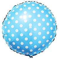 Шарик 45см Горошек на голубом
