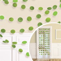 Зеленая Гирлянда Круги Kiwi Green блеск 2,1м 6шт 1505-1184