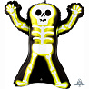 Вечеринка Хэллоуин Шар фигура HWN Скелет Неон 1207-4036
