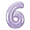  Шар цифра "6", 101см Пастель Lavender 1207-3723