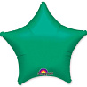 Зеленая Шарик 45см звезда металлик Green 1204-0047