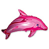 Морской мир Шар фигура Дельфин розовый 1207-0455