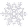  Снежинка пластик блеск белая 16см 1501-3794