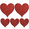  Декор Сердца красные блеск 10-20см, 5шт 1501-6238