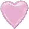 Розовая Шар сердце 45см Пастель Pink 1204-0701