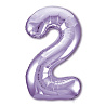 Цифры и числа Шар цифра "2", 101см Пастель Lavender 1207-3719