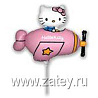  Мини-фигура Hello Kitty самолет розовый 1206-0640