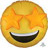  Шар Джамбо 3D Эмоции Смайлик звёзды 1203-0691
