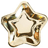 Золотая Тарелки фольг Звезда золото 23см, 6шт 1502-3512