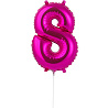  Шар цифра "8", 40см Fuchsia под воздух 1206-1143