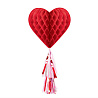  Фигура бумажная Сердце красное тассел 1410-0721