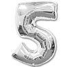 Цифры и числа Шар фигура цифра 5 Silver 1207-0261