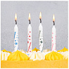Свечи для торта С ДР Звезды 8 см, 8 шт.
