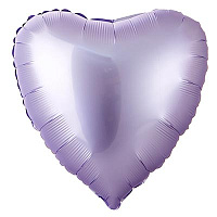 Фиолетовая Шар Сердце 45см Сатин Lilac 1204-1374