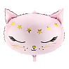 Котики Шар Фигура Кошка голова Pink 1207-4422