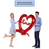 Фигура напольная Сердце с надписью LOVE