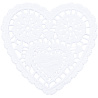  Салфетки ажур Сердце белое 9 см, 28 шт 1502-1700