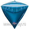 Синяя Шар 3D АЛМАЗ без рис. 43см Металлик Blue 1208-0297