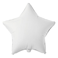 Белая Шарик Звезда 45см Пастель White 1204-0540