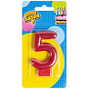 Свеча -цифра Блеск "5" 7,6 см