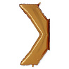 Буквы Шар-символ ">", 101см Gold 1207-1682