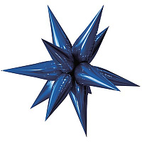 Синяя Шар 3D ЗВЕЗДА 64см Составная Blue 1209-0444