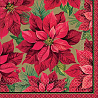  Салфетки Рождественский цветок, 33 см 1502-3126