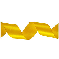 Желтая Лента атласная желтая 25ммх27,4м 1509-0475