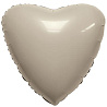 Кремовая Шар Сердце 76см Сатин Cream 1204-1233