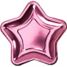  Тарелки блестящие Звезда розовая, 8 штук 1502-5057