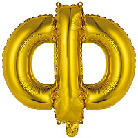 Буквы Шар Мини буква "Ф", 36см Gold 1206-0823