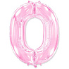 Цифры и числа Шарик цифра "0", 101см Pink 1207-4761