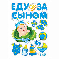 Я родился Магниты на авто ЕДУ ЗА СЫНОМ 13 штук 1501-5761