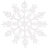 Снежинка Снежинки белые глиттер 12см, 3шт 1501-6345