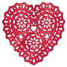  Баннер блестящий Сердце-кружево 1401-0201