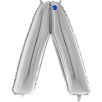 Буквы Шар буква "Л", 66см Silver 1207-3787