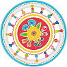 Тарелки малые Фиеста Цветы, 8 штук 1502-4817