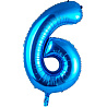 Цифры и числа Шар цифра "6", 101см Blue 1207-2971