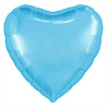 Голубая Шар сердце 76см Пастель Cool Blue 1204-1023