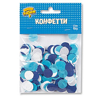 Голубая Конфетти Круги тишью ассорти Голубое 10г 1501-4086
