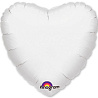Белая Шарик 45см сердце пастель White 1204-0041