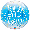 Я родился Шар BUBBLE 56см Baby Boy конфетти 1202-3138